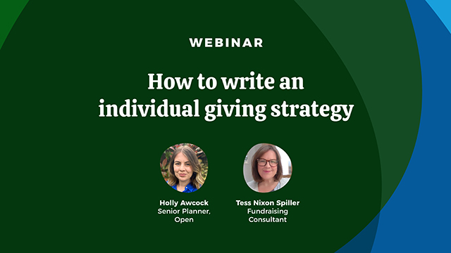 How to write an individual giving strategy