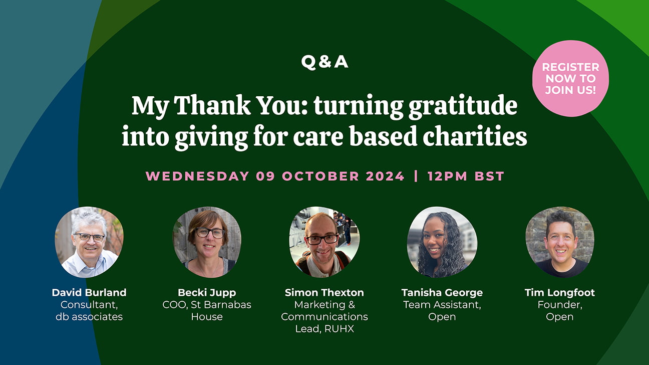 My Thank You: turning gratitude into giving for care based charities