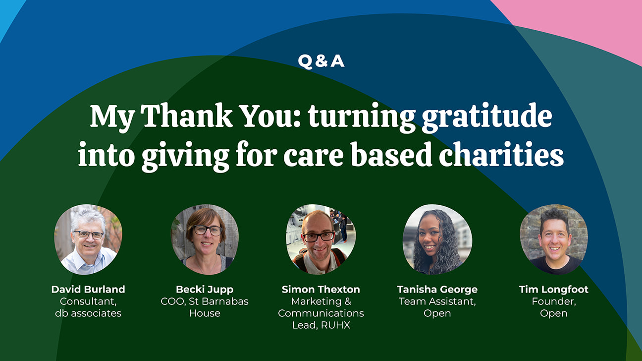 My Thank You: turning gratitude into giving for care based charities