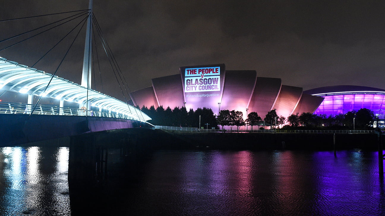 Shelter Scotland people v Glasgow sec armadillo